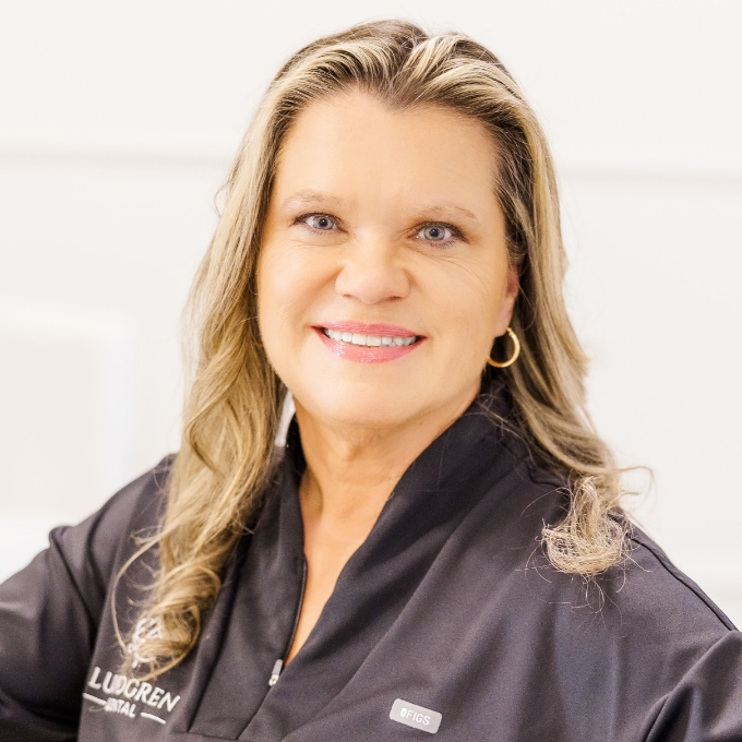 Dental office manager Suzanne Moyers